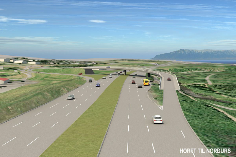 Tölvumynd Vegagerðarinnar af annarri lausn þeirra.
