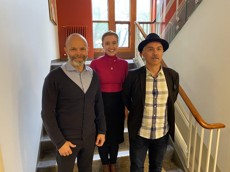 Viðmælendur Baldurs voru að þessu sinni Snæfríður Grímsdóttir og Geir Sigurðsson. Mynd: Aðsend