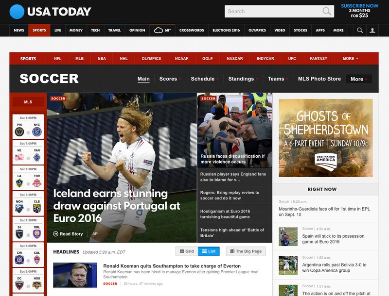 Birkir Bjarnason á vef USA Today.