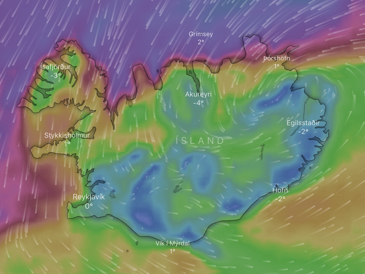 Staðan kl. 11:46 þriðjudaginn 10. desember 2019