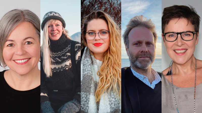 Frá vinstri: Hólmfríður, Heiða Guðný, Sigrún Birna, Kolbeinn og Helga.