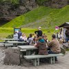 Frá Seljalandsfossi. Þrjátíu og sjö prósent allra starfsmanna sem nýttu hlutabótaúrræð stjórnvalda í apríl starfa í ferðaþjónustu.