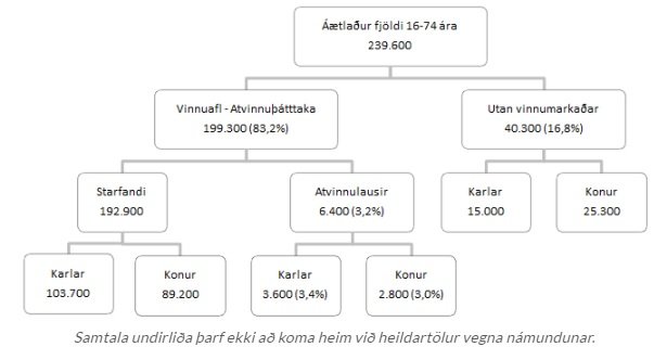 Svona lítur vinnumarkaðurinn.út þessi misserin.